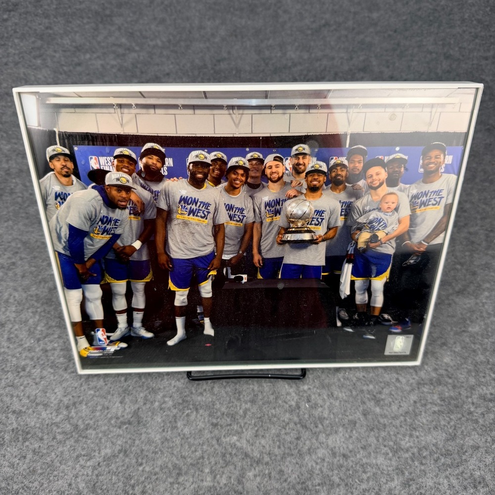 Golden State Warriors 2019 Western Conference Champions Team Photo Framed NBA